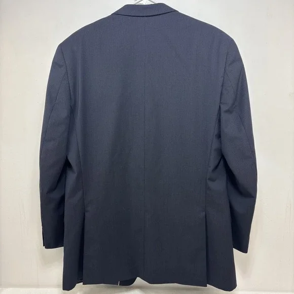 Michael Kors Mens Navy Pinstripe 2 Piece Suit Wool Size 42L Pants 34x32 - Picture 4 of 16